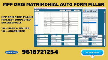 MFF Matrimonial Form Filling Auto Typer | MFF Matrimonial Automatic Form Filling Software