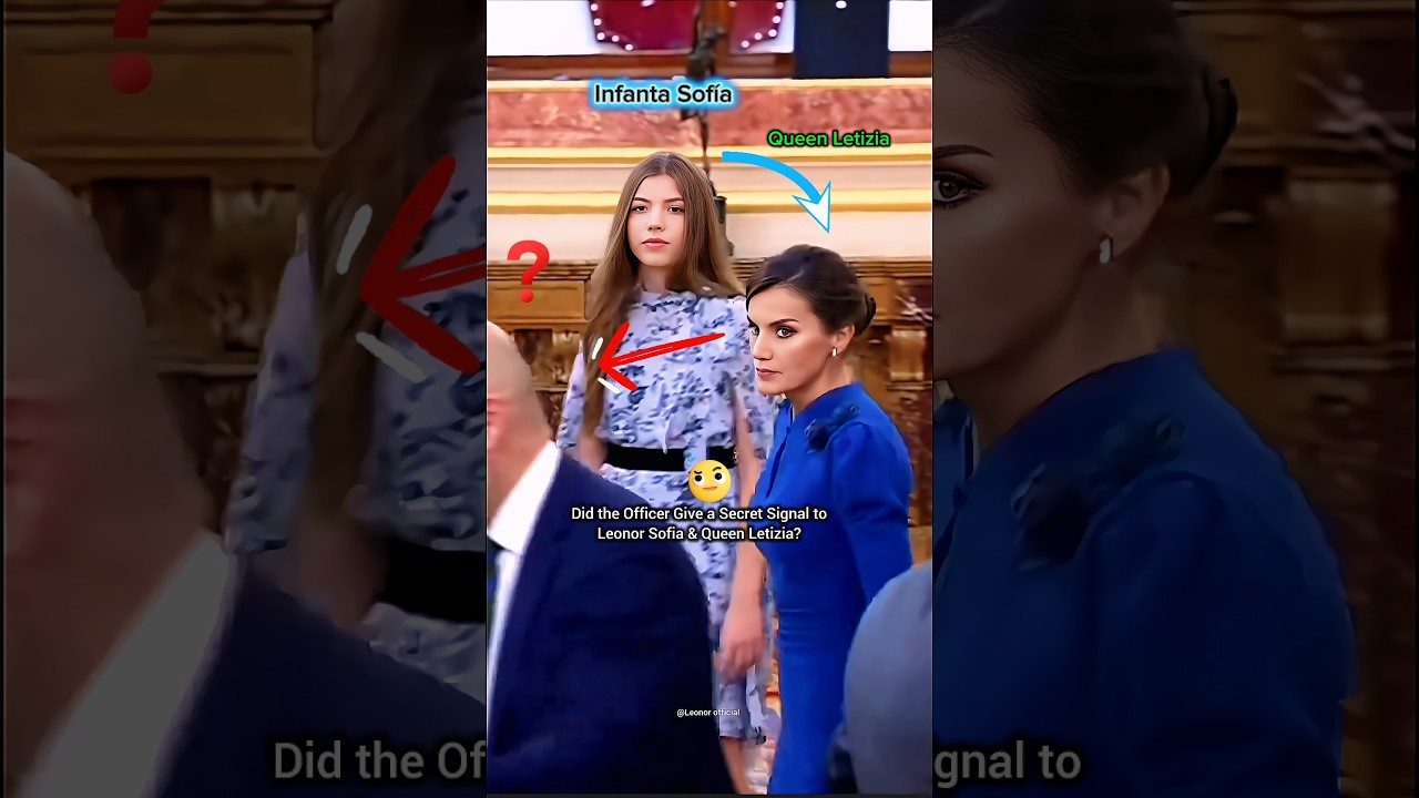 Did the Officer Give a Secret Signal to Leonor, Sofia & Queen Letizia? 👀