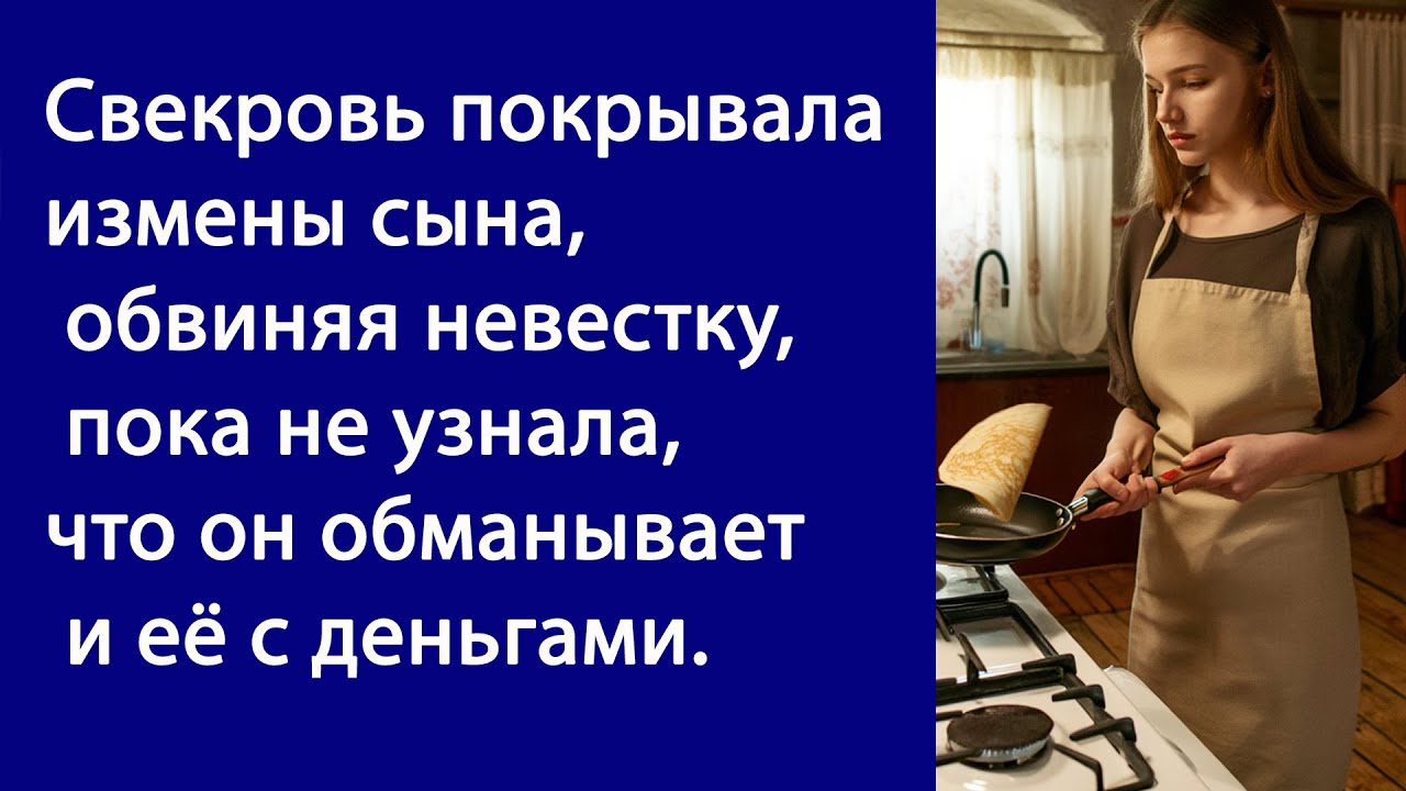 Свекровь покрывала измены сына, обвиняя невестку, пока не узнала, что он обманывает и её с деньгами.