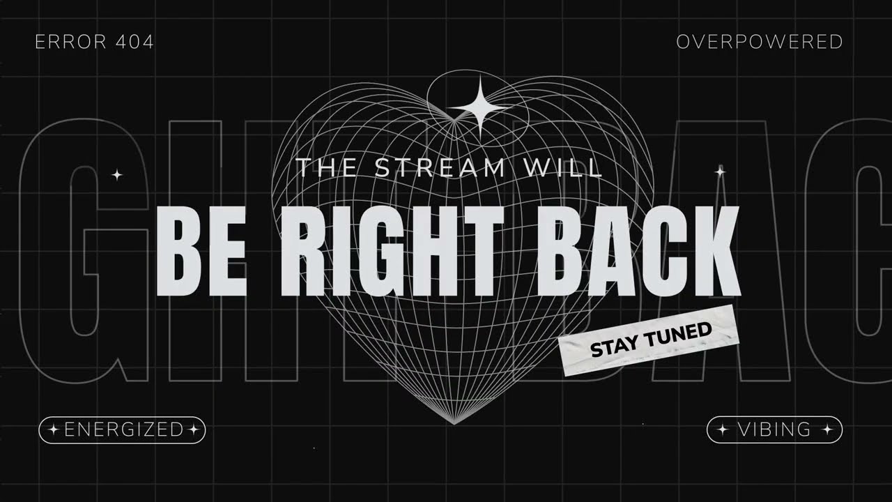 Black and White Heart Stream Overlay for Minimal Stream Style | best stream overlay
