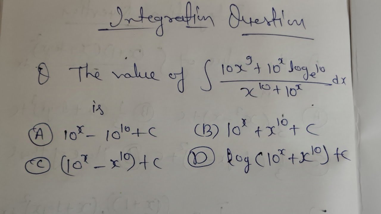Integration question part+92 #maths #education - YouTube