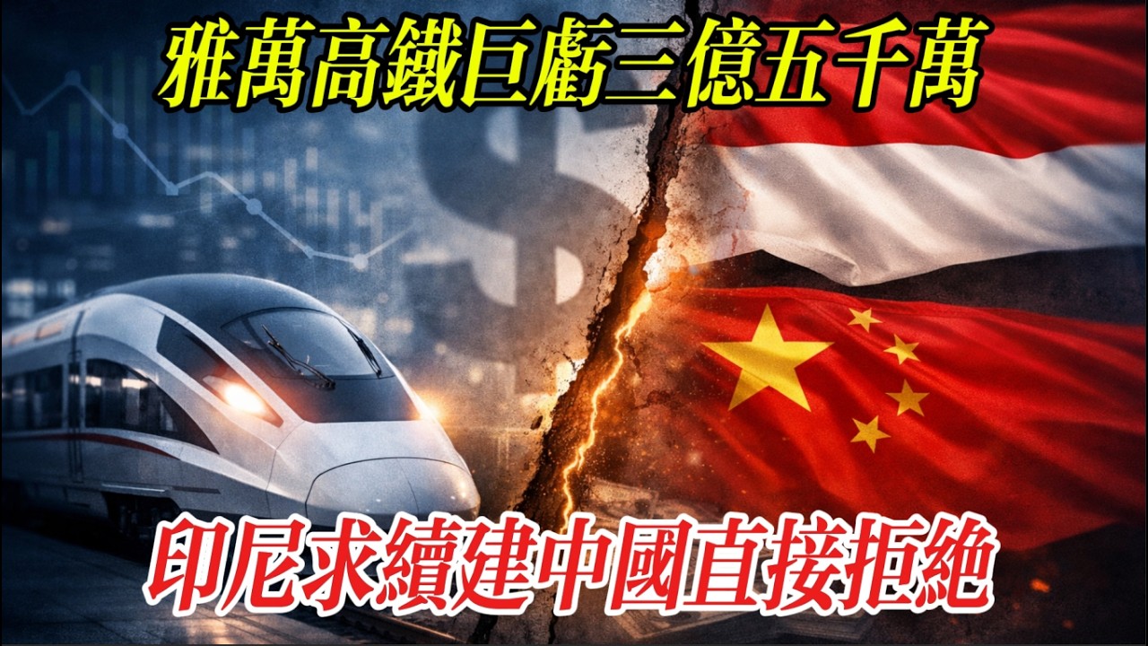 雅萬高鐵巨虧3 5億美，印尼求續建，中國為何直接拒絕？