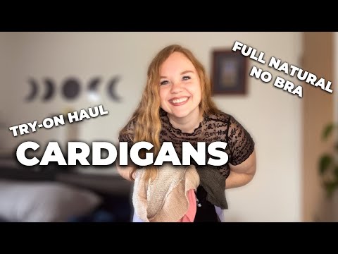 No Bra Cardigan Review Of Fit and Feel in 4K | Natural Curvy Body