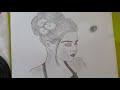 How to draw a beautiful girl sketch | step by step tutorial 😍 next level art🫣#viral #video #art