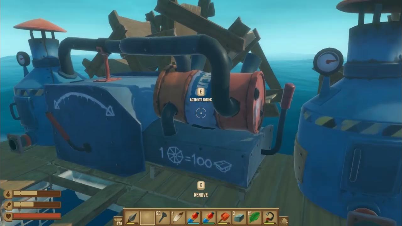 Raft Making of the Engines and Steering column YouTube