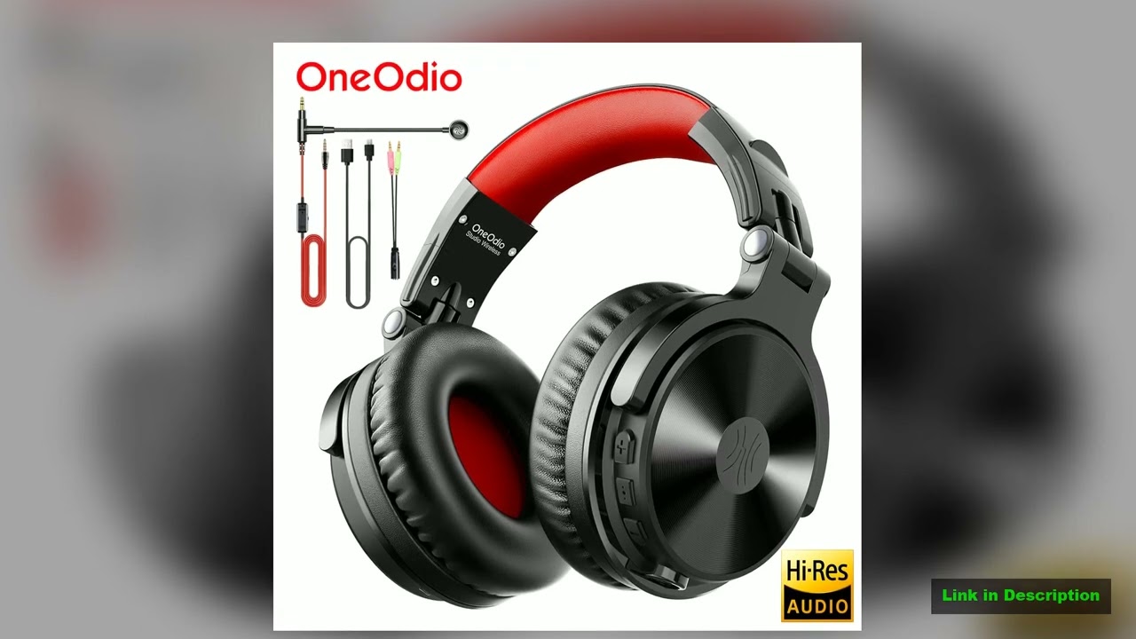 Oneodio Wireless Bluetooth 52 Headphones 110Hrs Stereo Wired Gaming Headset With Boom Microphone