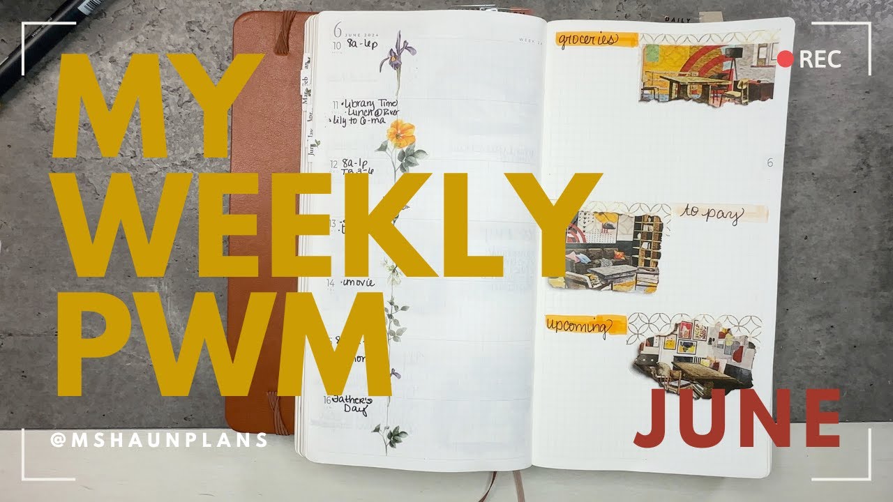 Plan my week with me Sterling Ink (N1) Horizontal planner