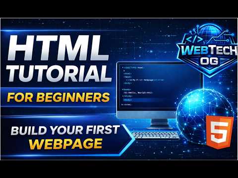 Learn HTML Basics by Building Your First Webpage - YouTube