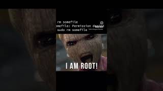 When Linux Says 'Permission Denied'... I AM ROOT! 😂💻 #LinuxHumor