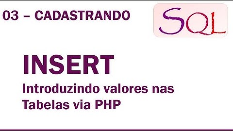 Curso de SQL 03 - Insert via script PHP e SQLite