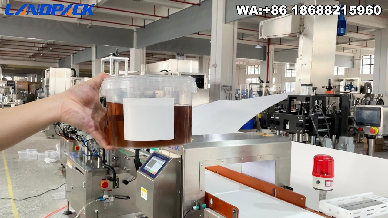 Landpack Medical Maple Syrup Paste Sauce Liquid Filling Sealing Labeling Machine