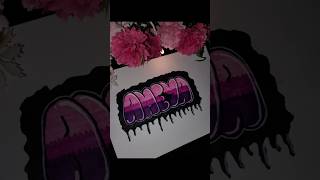 Calligraphy Easiest way to write bubble letters💞 #shorts #youtubeshorts #shortsfeed #viral