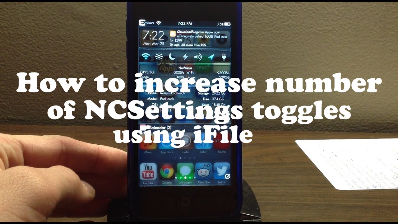 How to Increase the Number of Toggles in NCSettings Using iFile