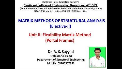 Lect:14-Flexibility Matrix Method