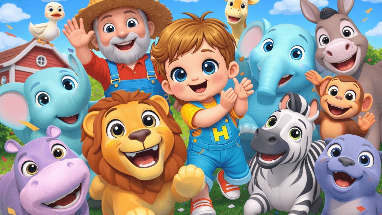 Old MacDonald Song with Safari Animals | Fun Nursery Rhymes for Toddlers | Happy Nursery Rhymes