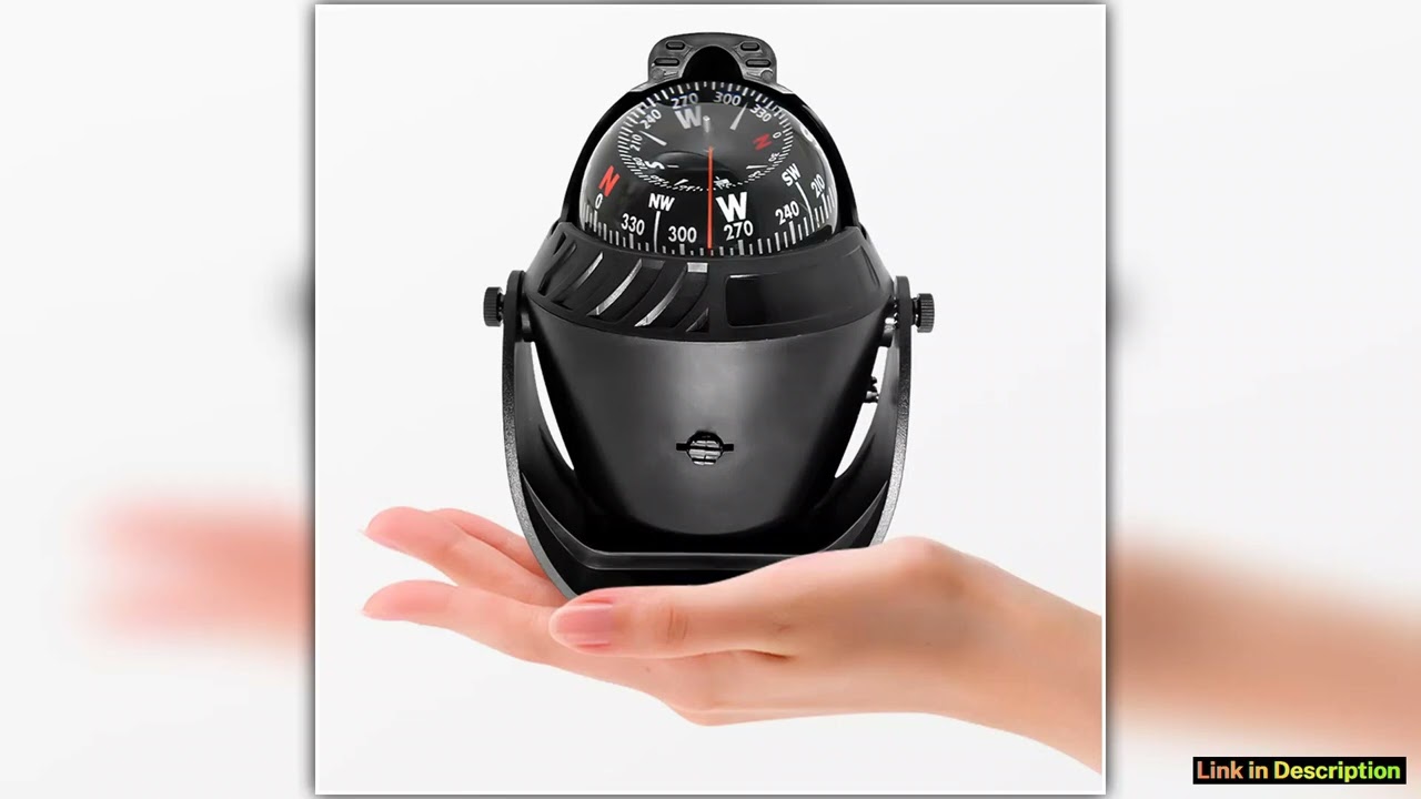 Waterproof Nautical Compass Sea Pivoting Marine Boat Compass With Electronic LED Night Light For