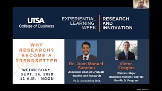 Experiential Learning Week 2020: Why Research Becoming a Trendsetter
