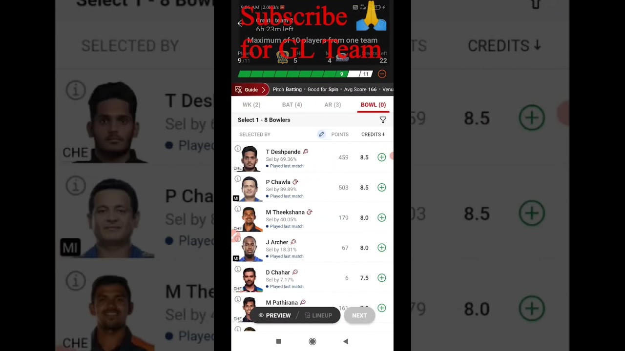 CSK vs MI Dream11 team ! MI vs CSK dream11 team! IPL T20 today match TEAM 