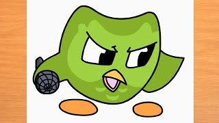How To Draw Duolingo Fnf Friday Night Funkin