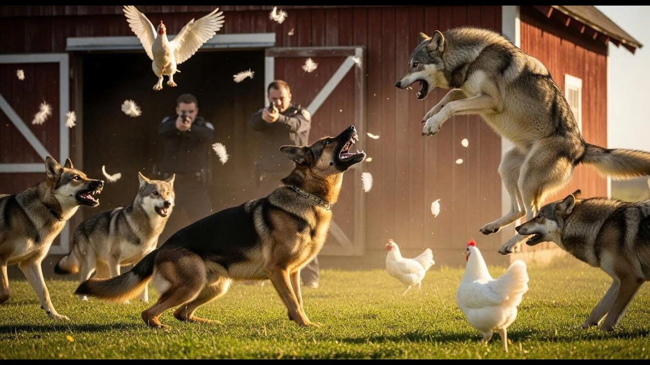 Heroic Team Battles Wolves to Protect the Loyal German Shepherd 🐕💪| Wildlife Rescue