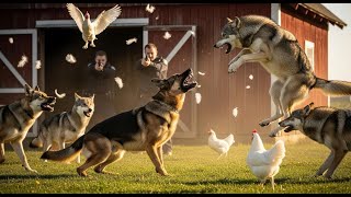 Heroic Team Battles Wolves to Protect the Loyal German Shepherd 🐕💪| Wildlife Rescue