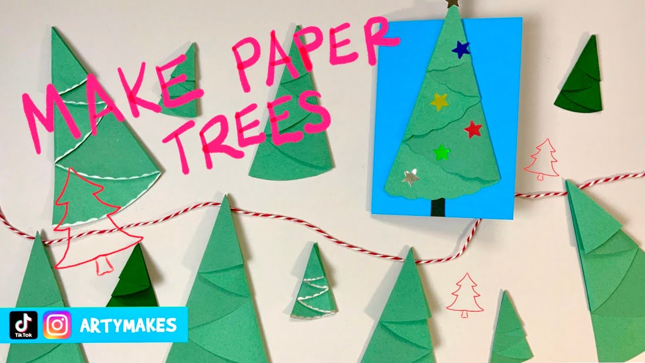 Arty Makes - Make Paper Christmas Trees 🎄