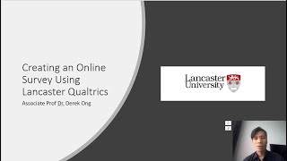 Creating an Online Survey Using Lancaster Qualtrics