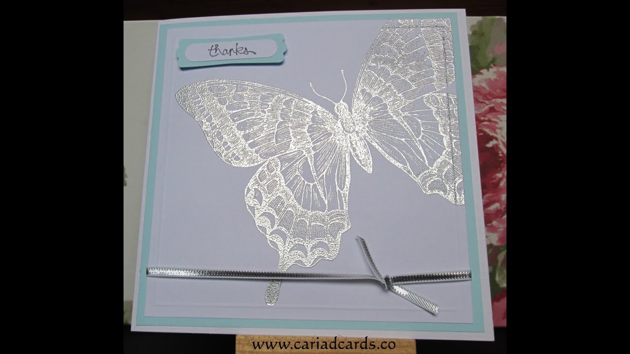 Stampin Up Swallowtail Heat Embossed Card YouTube