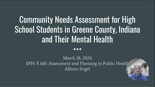 Community Needs Assessment Presentation