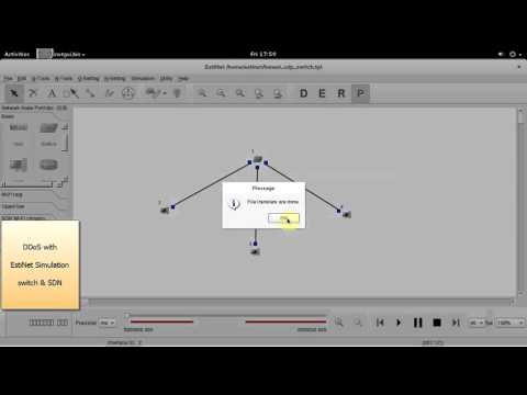 DDoS with EstiNet Simulation switch SDN