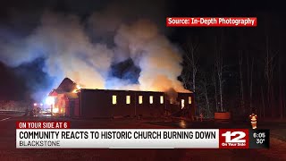Community reacts to Historic black church in Blackstone destroyed by fire