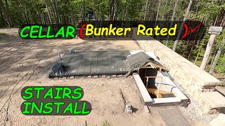 Man Builds ICF Root Cellar Bunker - How to Install Stairs