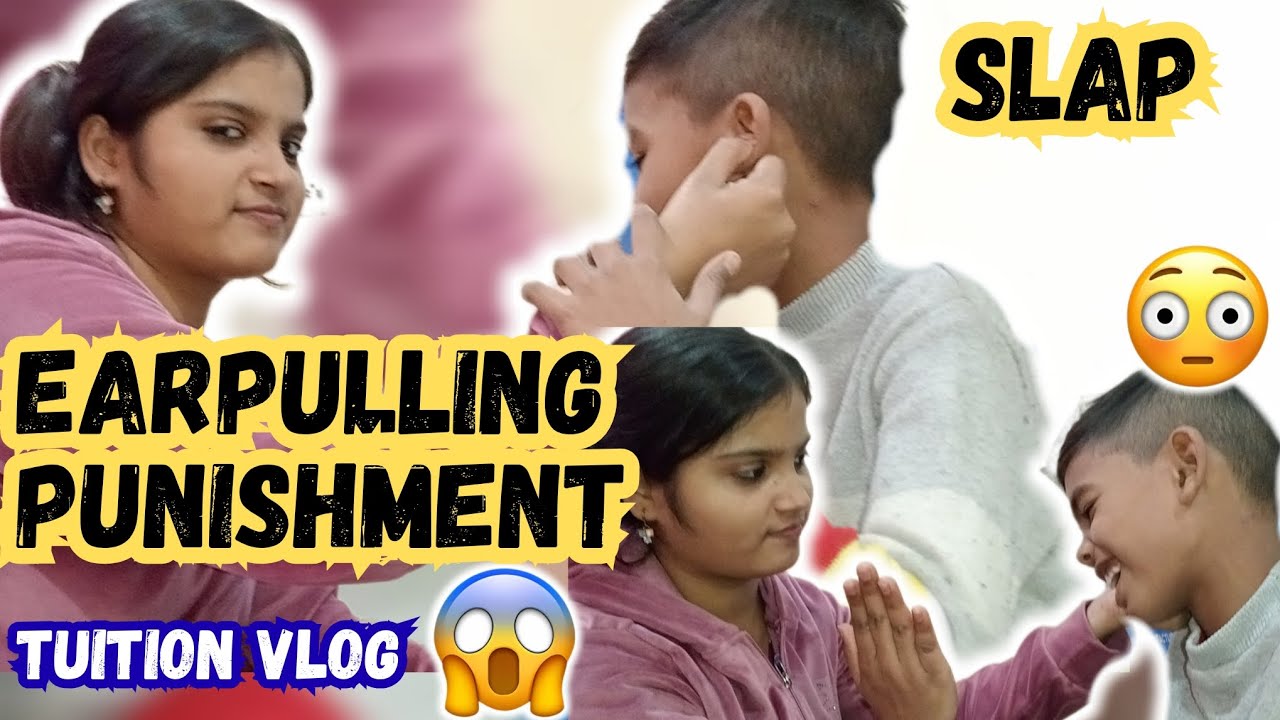 EARPULLING PUNISHMENT AND SLAP PUNISHMENT || Daily Tuition Vlog 📚🎉|| kid's punishment in tuition ||
