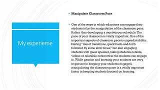 The Engaged Classroom