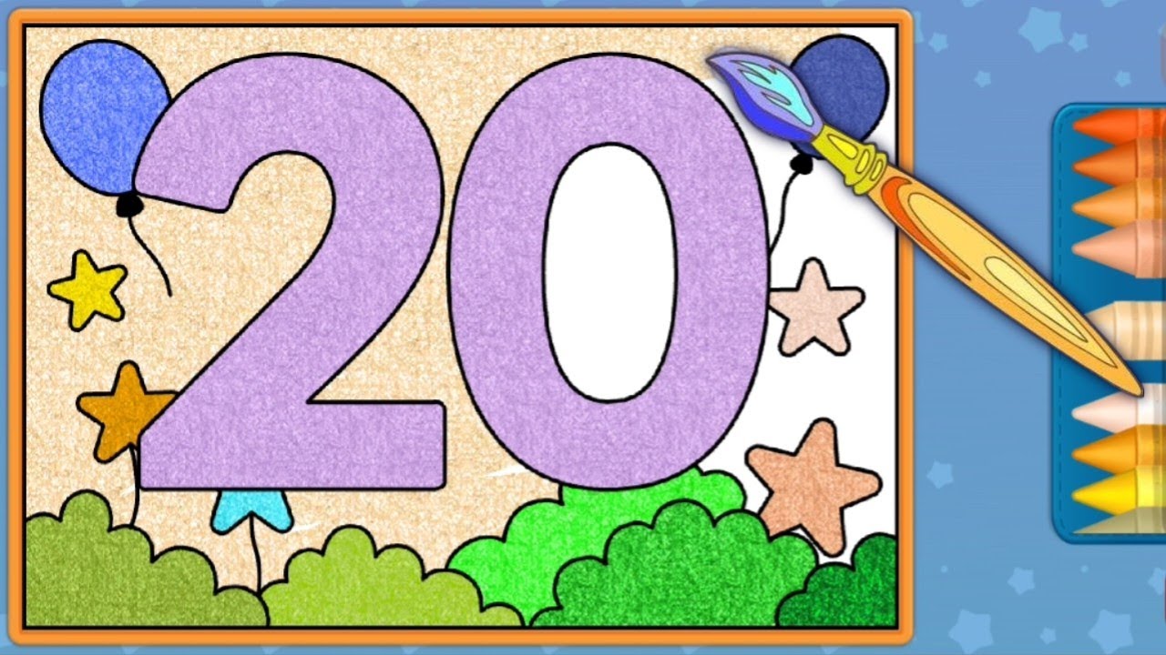 CARA MEWARNAI GAMBAR | BELAJAR MEWARNAI ANGKA | BELAJAR MENGENAL ANGKA 20 | MENGGAMBAR DAN MEWARNAI