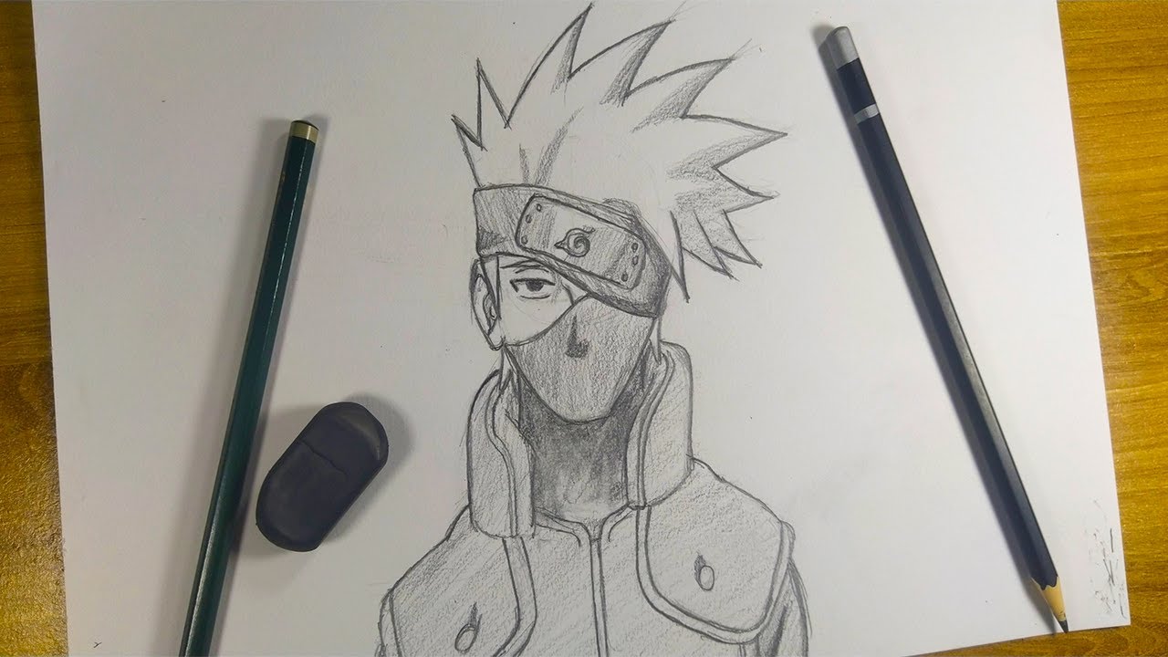 Animes e tudo mais: Como desenhar Kakashi do anime Naruto em apenas