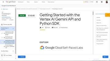 Getting Started with the Vertex AI Gemini API and Python SDK- Lab3
