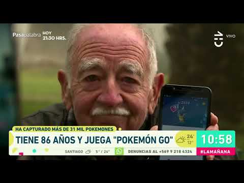 chv deportes Nos visitó abuelito chileno de 85 años jugador de Pokémon Go - La Mañana