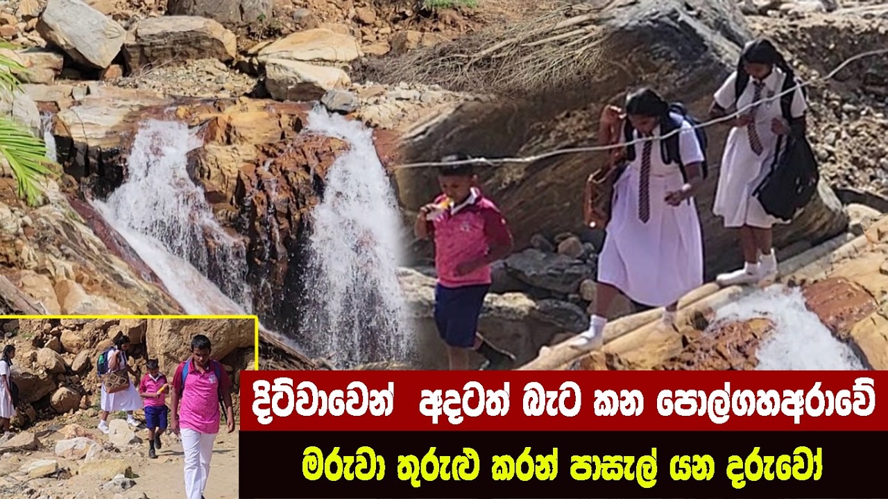 පුවක් කොට පාලමේ මාරාන්තික ගමනක යෙදෙන පාසැල් දරුවො12