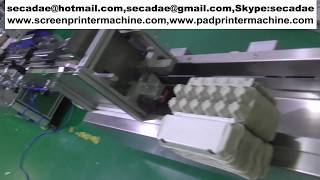 automatic high speed pulp egg case label applicator machine
