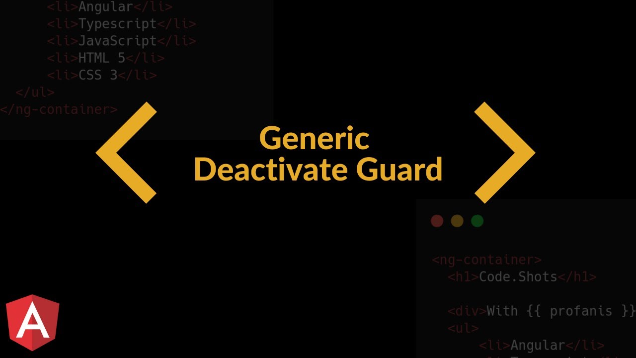 Create a generic canDeactivate Guard in Angular 