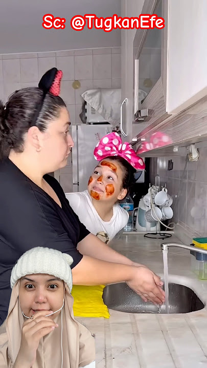 Wash your face, little sister⁉️ TugkanEfe
