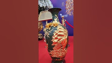 Lọ lục bình Bát Tràng vẽ vàng 24k đón Tết #gomsu #lucbinh #phongthuy #mayman #gomsubattrang #xuhuong