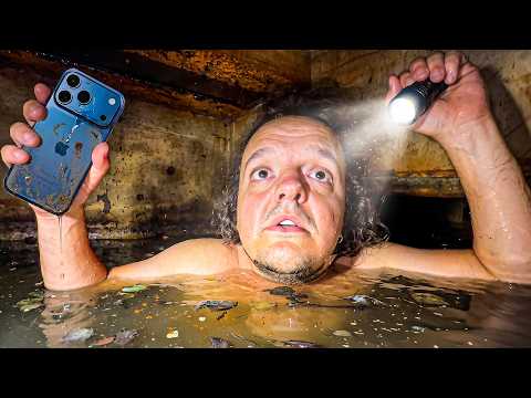 WE DIVED into a flooded BUNKER! Dropped iPhone in the water