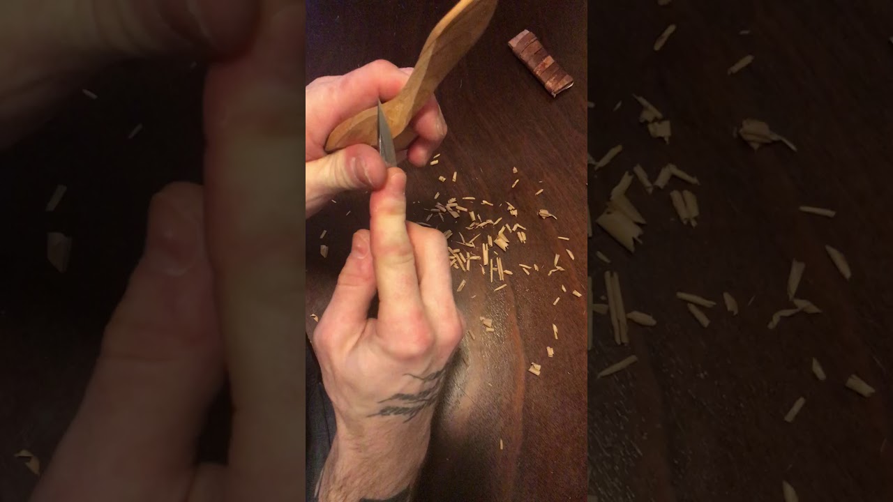 Резьба по ложке: формирование киля