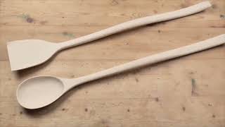 Kitchen set wooden spoon and spatula, Wood carving