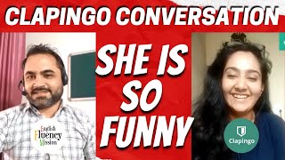 Funny Clapingo English Conversation with Tutor Parveen Khan | She is So Funny