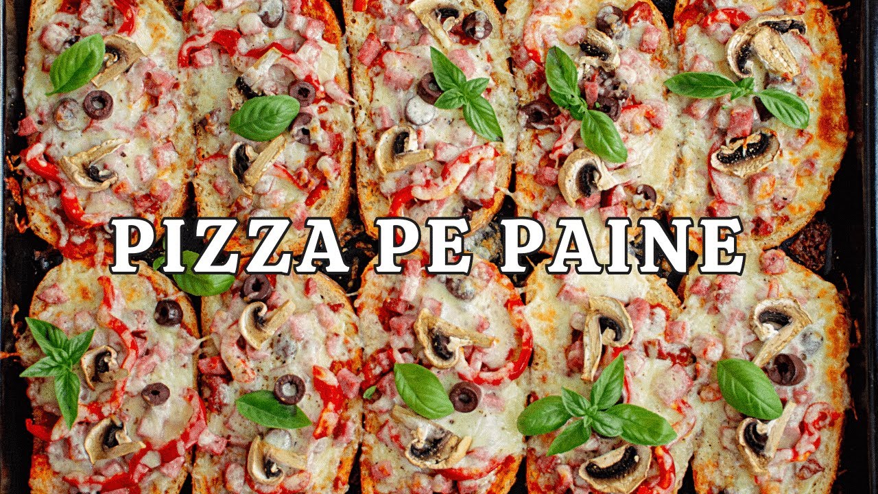 PIZZA rapidă pe felii de PÂINE - rețeta veche, gata în 15 minute!
