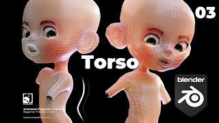 03. Torso Modeling for 3D Newbies - #blender #3d #animation