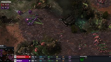 StarCraft 2 - ZvZ Low Eco 2 Base Roach Push